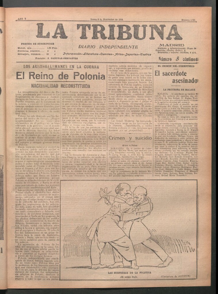 Miniatura de La Tribuna del 6 de noviembre de 1916