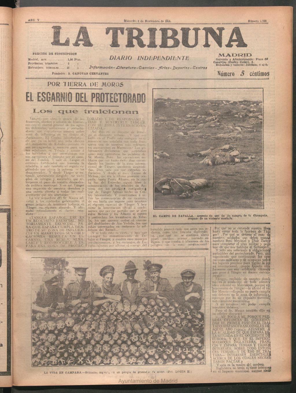 Miniatura de La Tribuna del 8 de noviembre de 1916