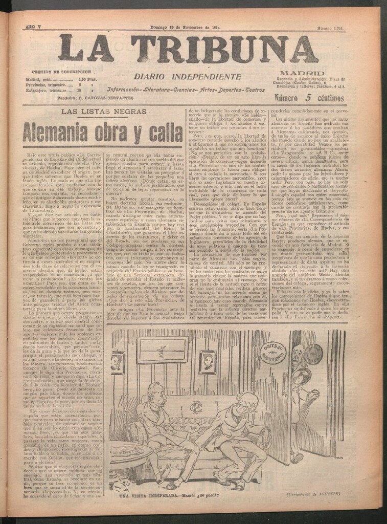 Miniatura de La Tribuna del 19 de noviembre de 1916