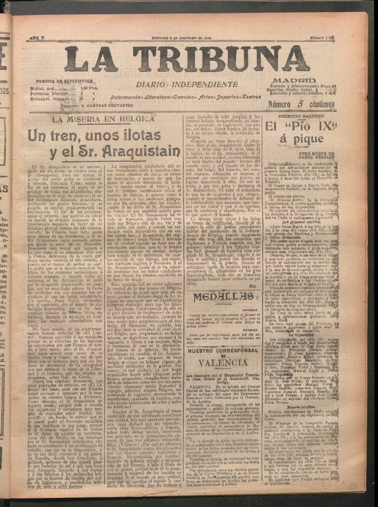 Miniatura de La Tribuna del 6 de diciembre de 1916