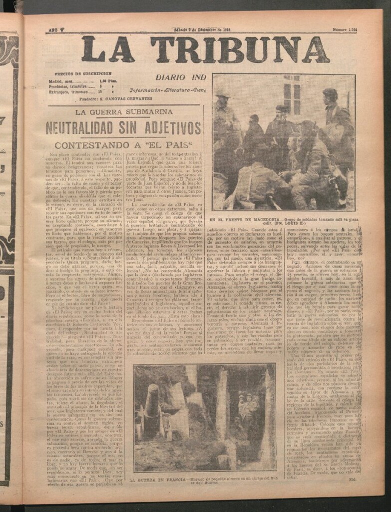 Miniatura de La Tribuna del 9 de diciembre de 1916