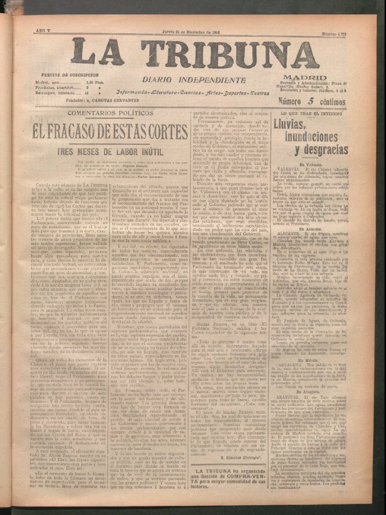 Miniatura de La Tribuna del 21 de diciembre de 1916