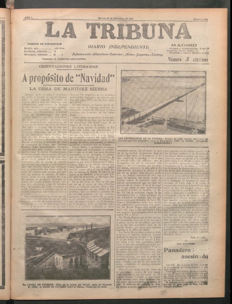 Miniatura de La Tribuna del 26 de diciembre de 1916