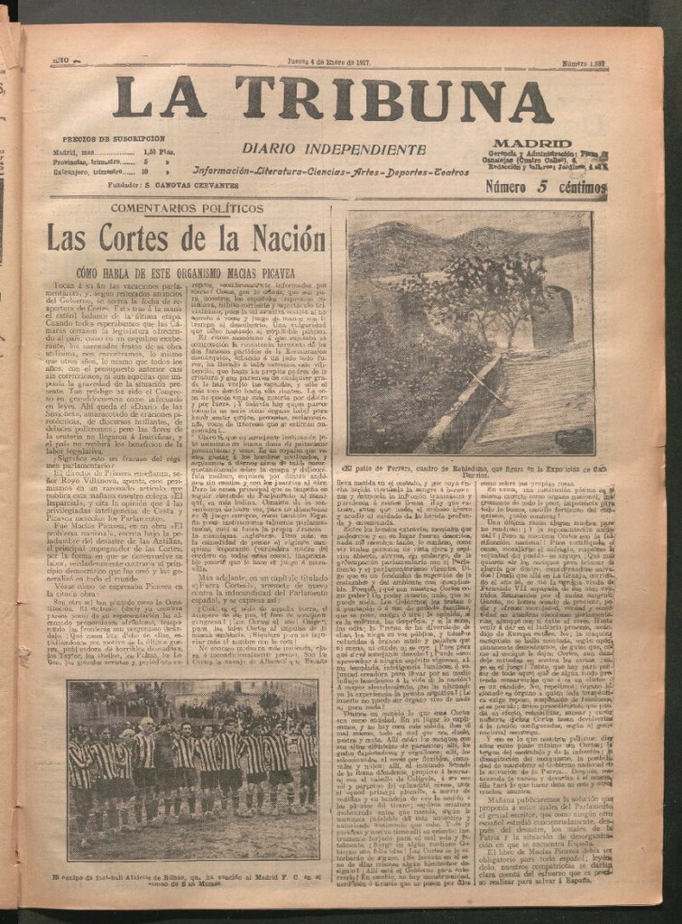 Miniatura de La Tribuna del 4 de enero de 1917