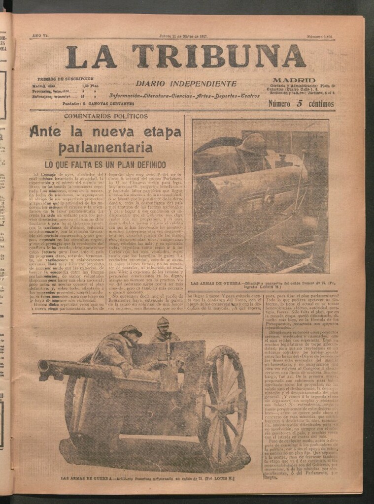 Miniatura de La Tribuna del 11 de enero de 1917