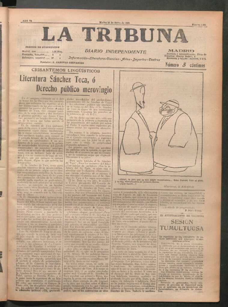 Miniatura de La Tribuna del 16 de enero de 1917