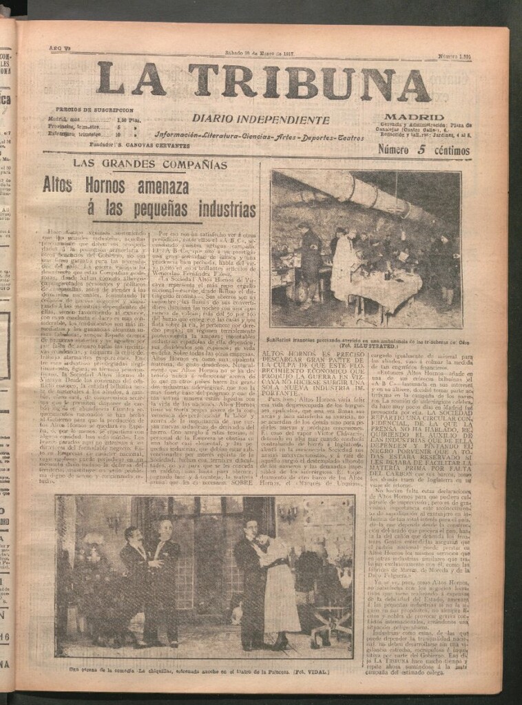 Miniatura de La Tribuna del 20 de enero de 1917