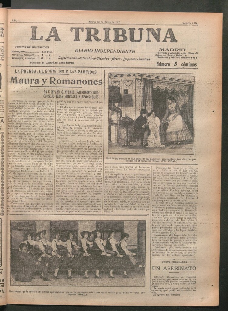 Miniatura de La Tribuna del 23 de enero de 1917