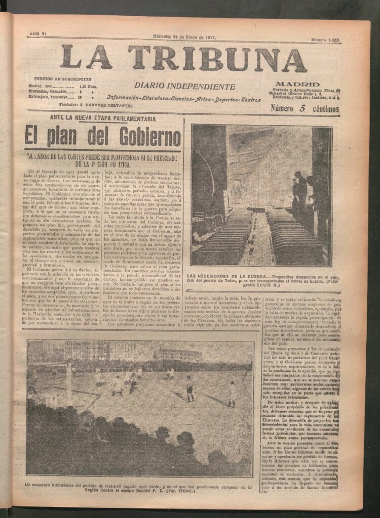 Miniatura de La Tribuna del 24 de enero de 1917