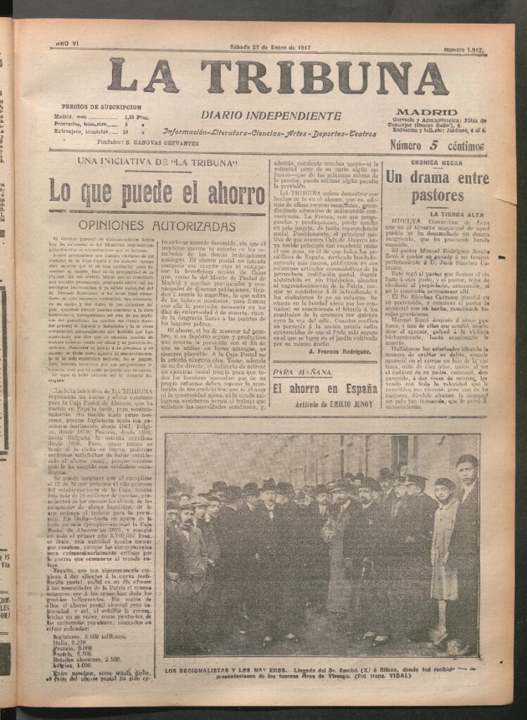 Miniatura de La Tribuna del 27 de enero de 1917