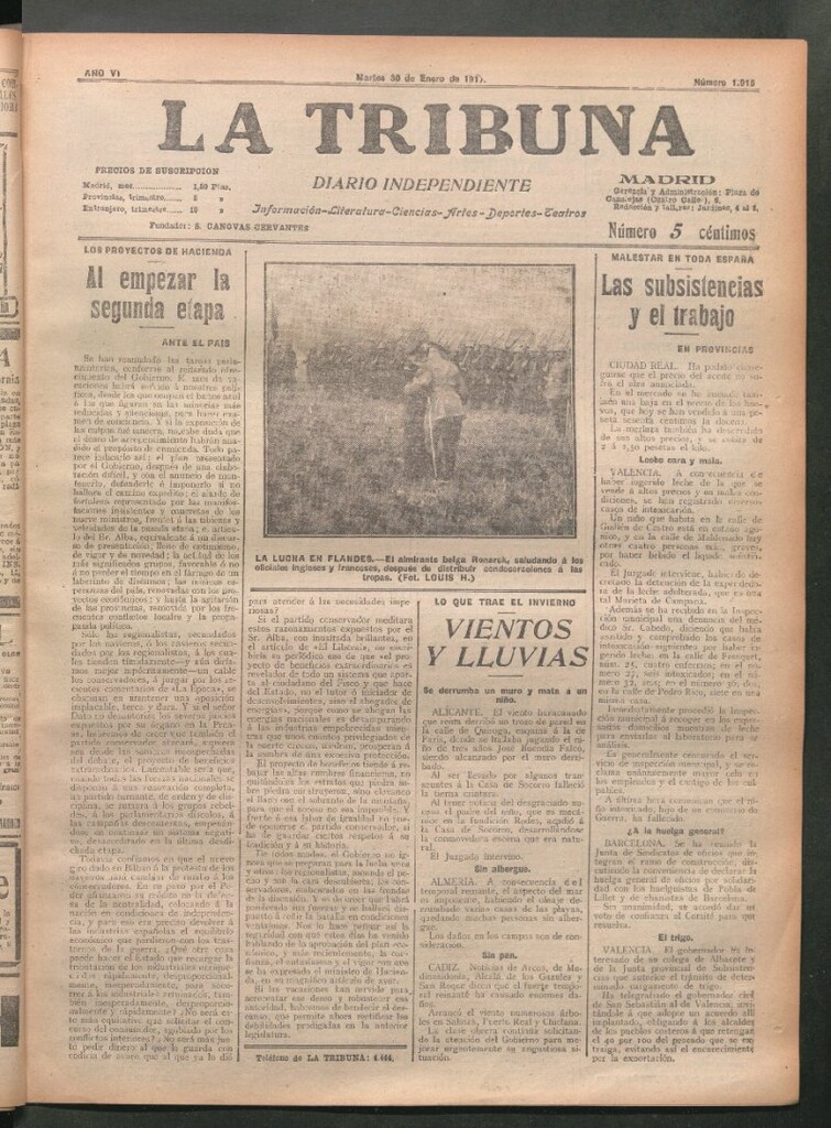 Miniatura de La Tribuna del 30 de enero de 1917
