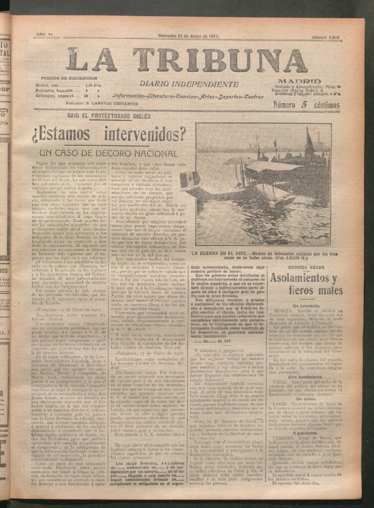 Miniatura de La Tribuna del 31 de enero de 1917