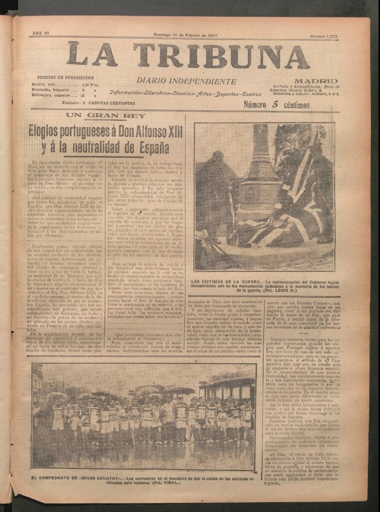 Miniatura de La Tribuna del 11 de febrero de 1917