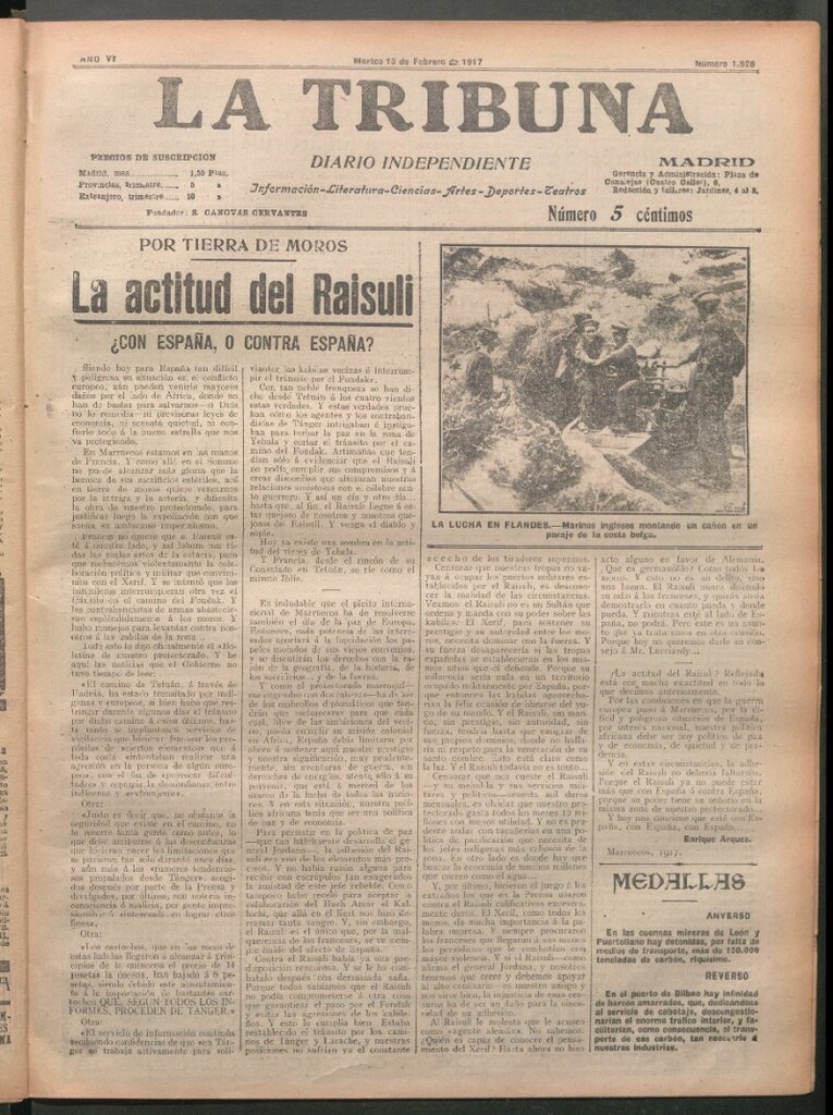 Miniatura de La Tribuna del 13 de febrero de 1917