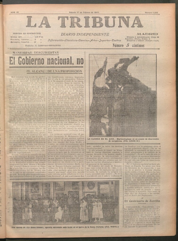 Miniatura de La Tribuna del 17 de febrero de 1917
