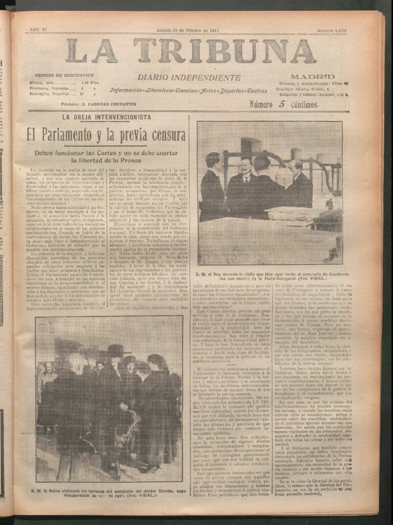 Miniatura de La Tribuna del 24 de febrero de 1917