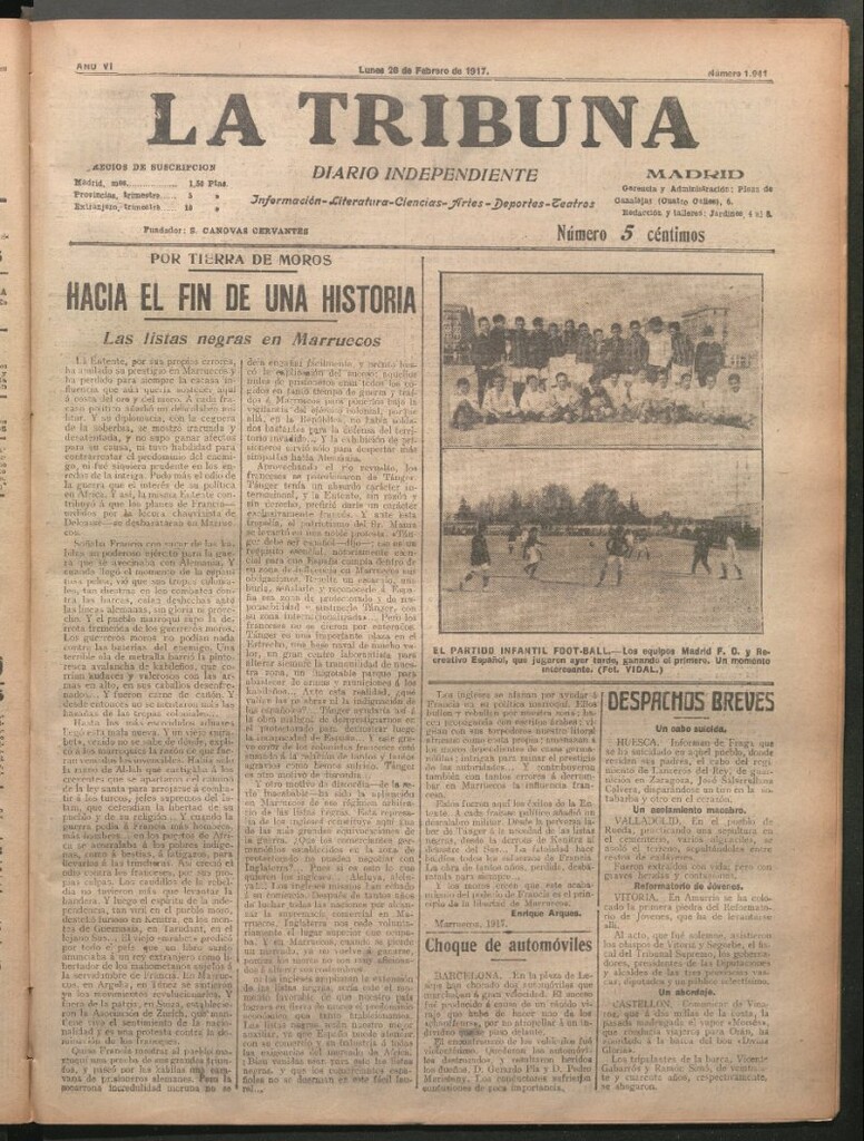 Miniatura de La Tribuna del 26 de febrero de 1917