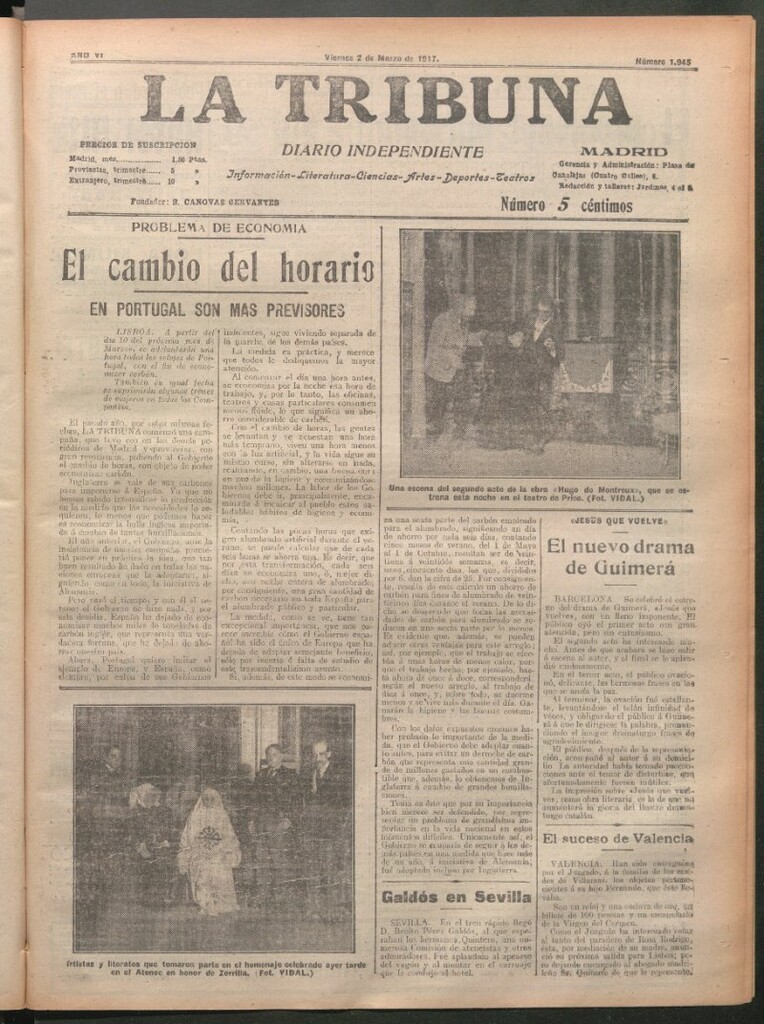 Miniatura de La Tribuna del 2 de marzo de 1917