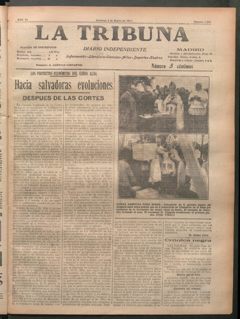 Miniatura de La Tribuna del 4 de marzo de 1917