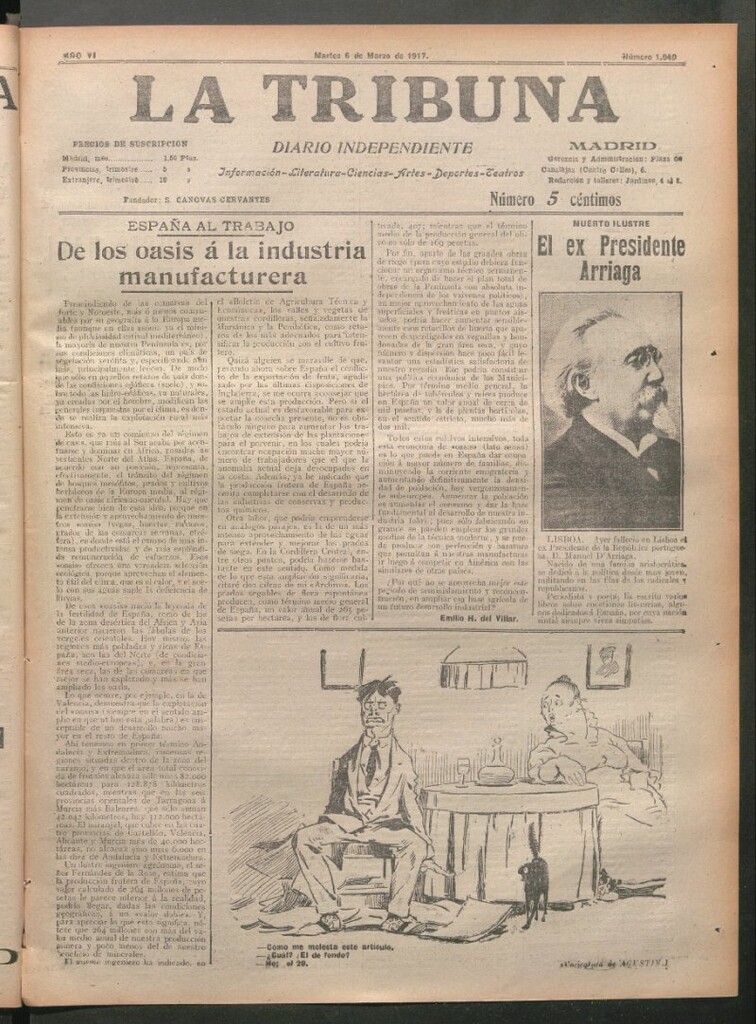 Miniatura de La Tribuna del 6 de marzo de 1917
