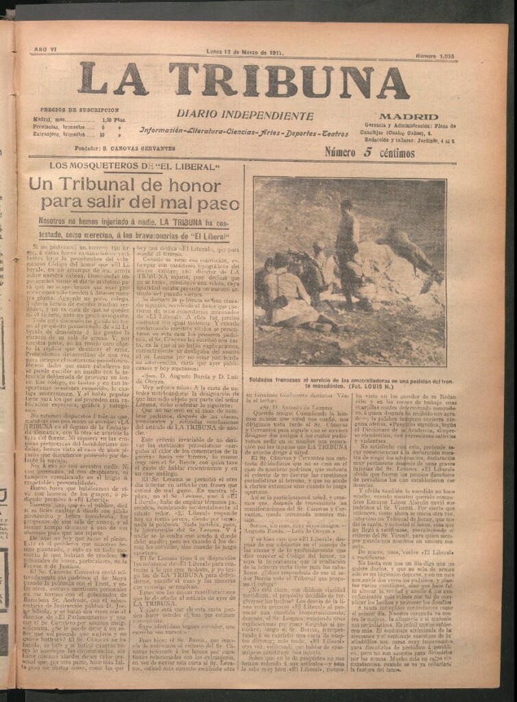 Miniatura de La Tribuna del 12 de marzo de 1917