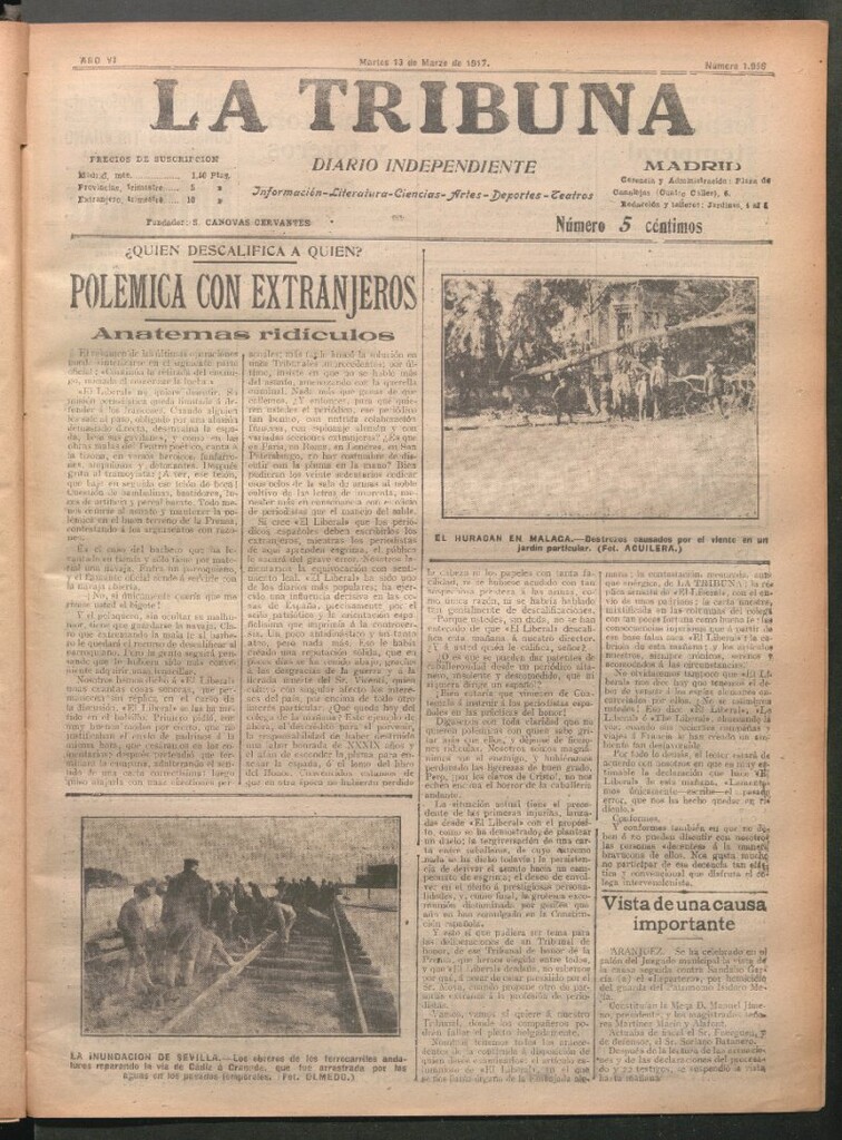 Miniatura de La Tribuna del 13 de marzo de 1917
