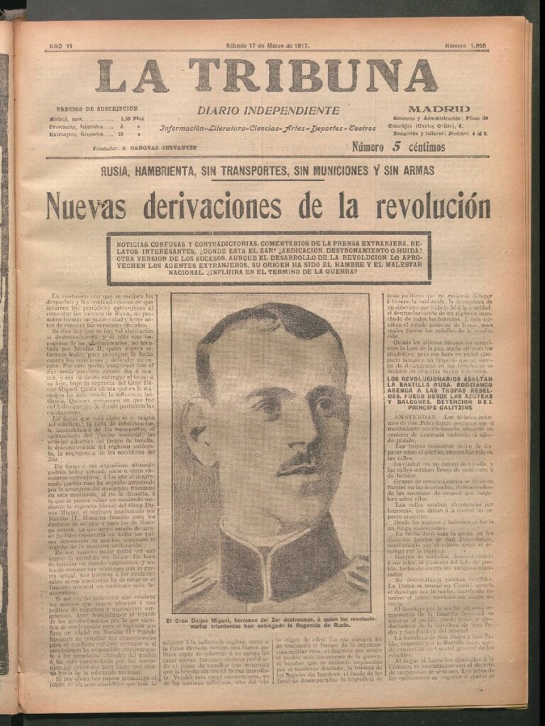 Miniatura de La Tribuna del 17 de marzo de 1917