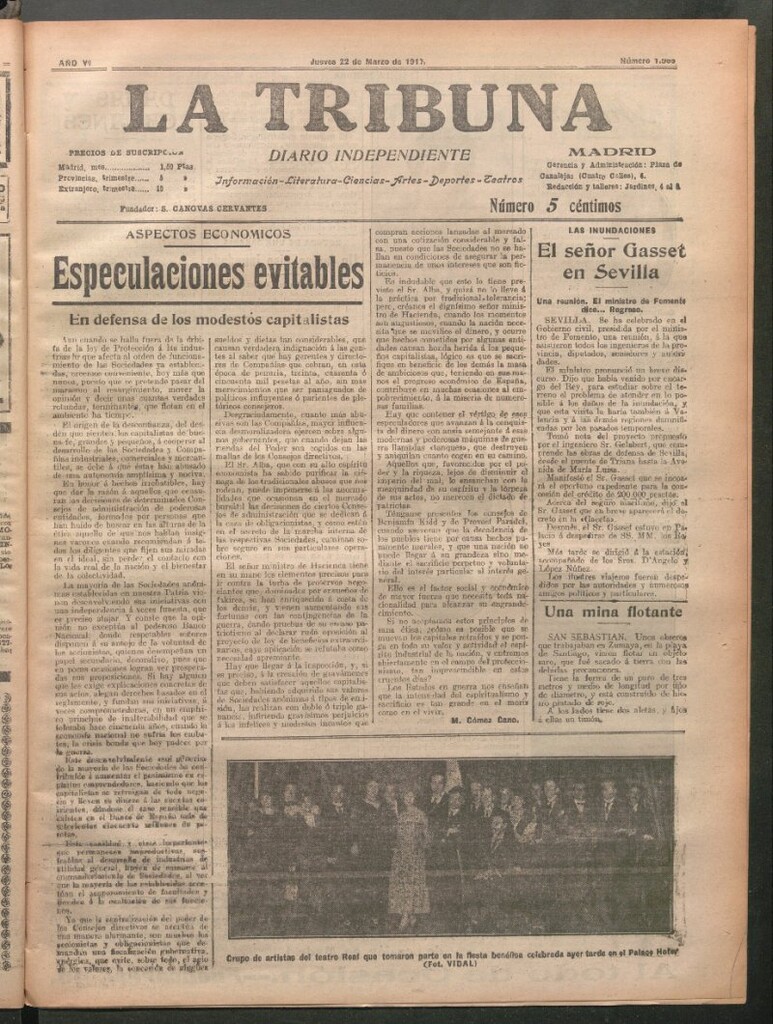 Miniatura de La Tribuna del 22 de marzo de 1917