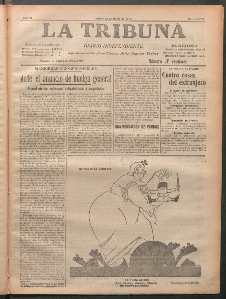 Miniatura de La Tribuna del 23 de marzo de 1917