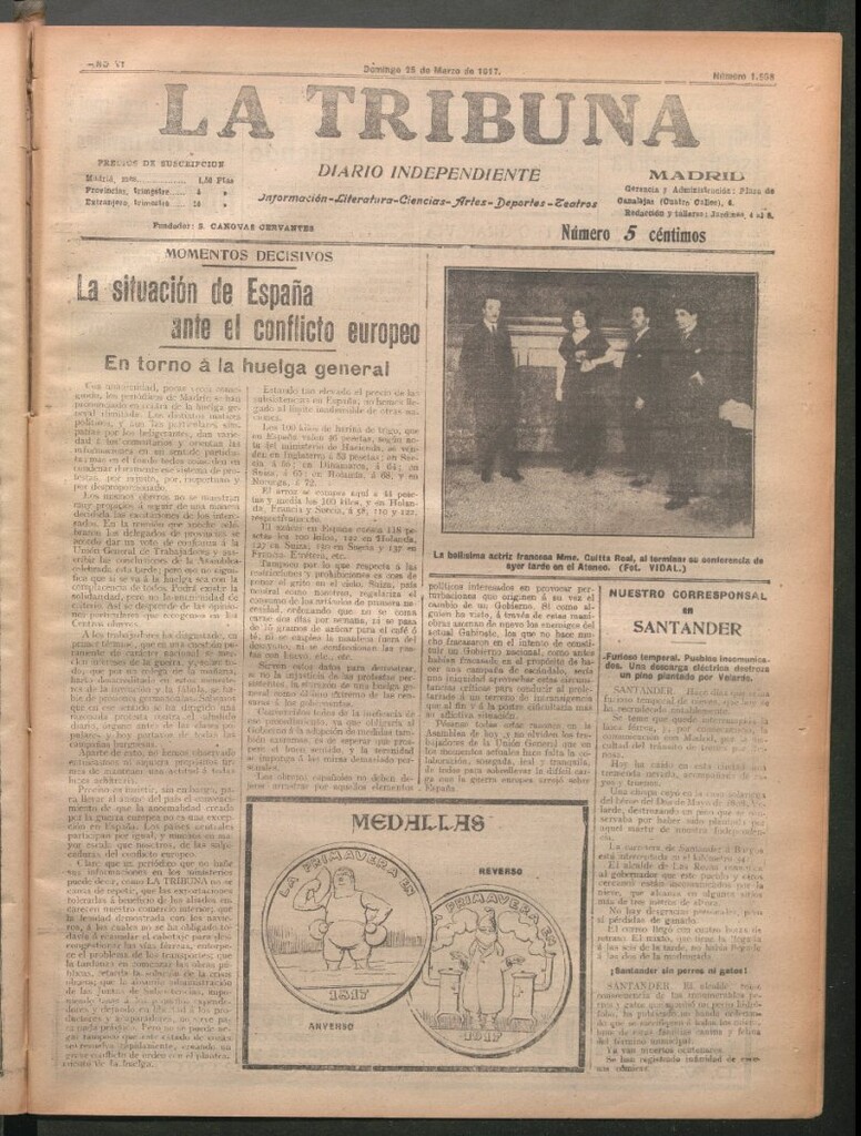 Miniatura de La Tribuna del 25 de marzo de 1917