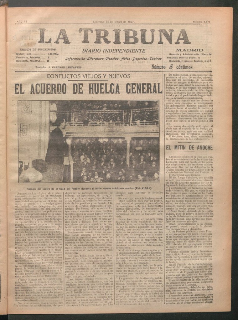 Miniatura de La Tribuna del 28 de marzo de 1917