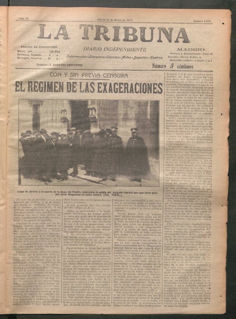 Miniatura de La Tribuna del 31 de marzo de 1917