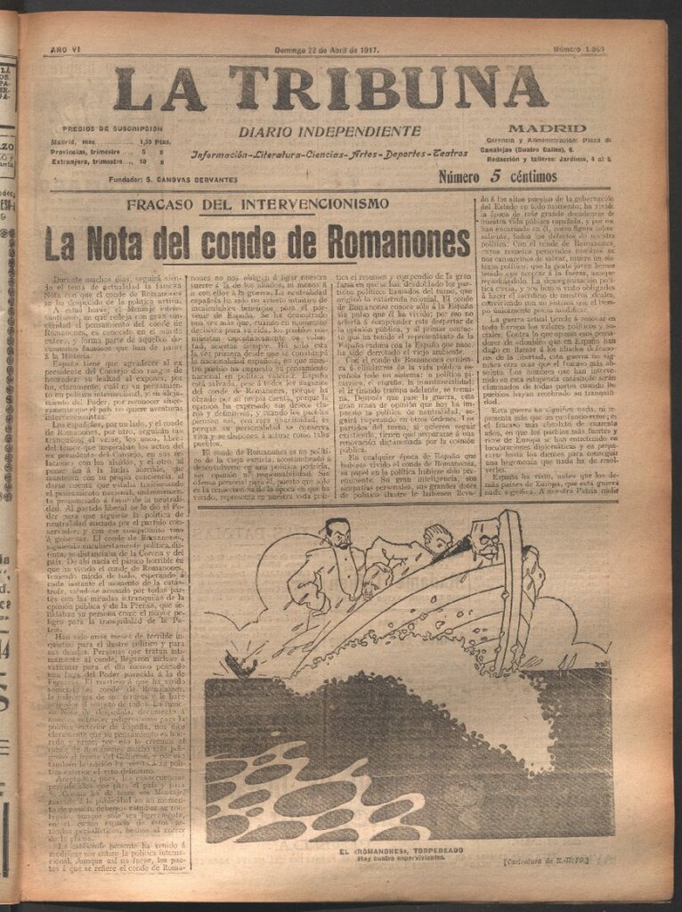 Miniatura de La Tribuna del 22 de abril de 1917