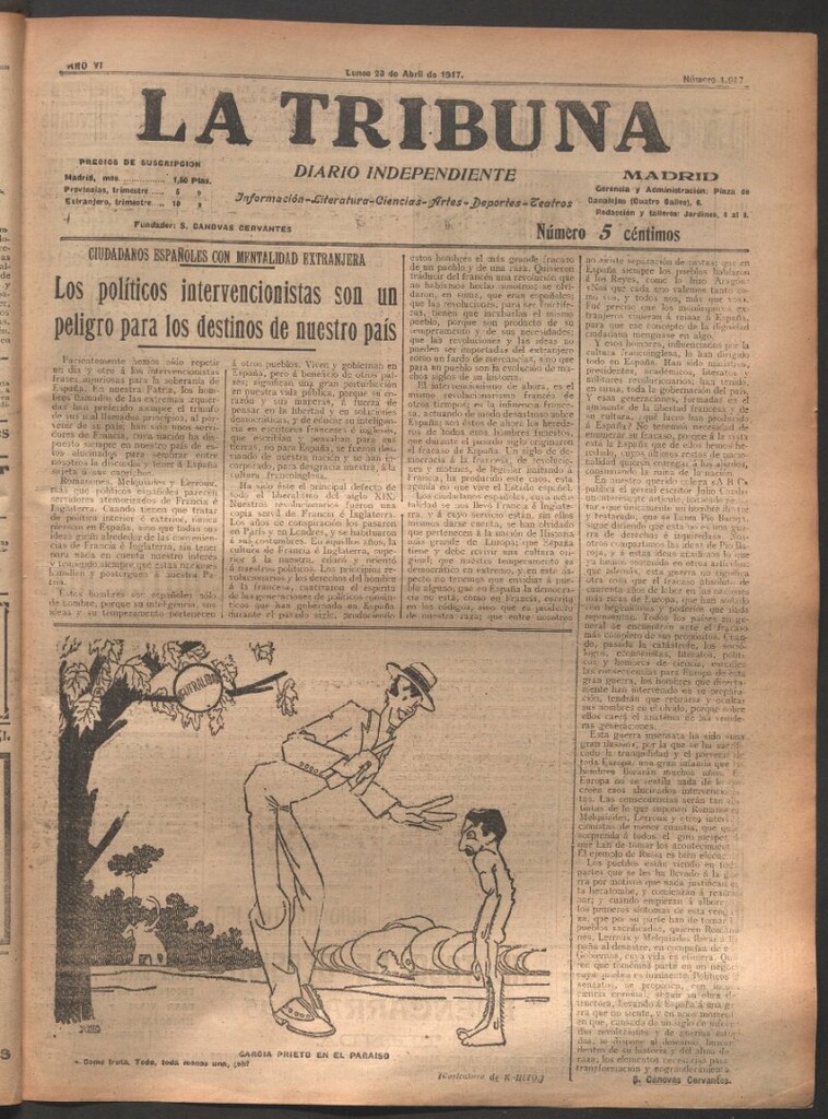 Miniatura de La Tribuna del 23 de abril de 1917