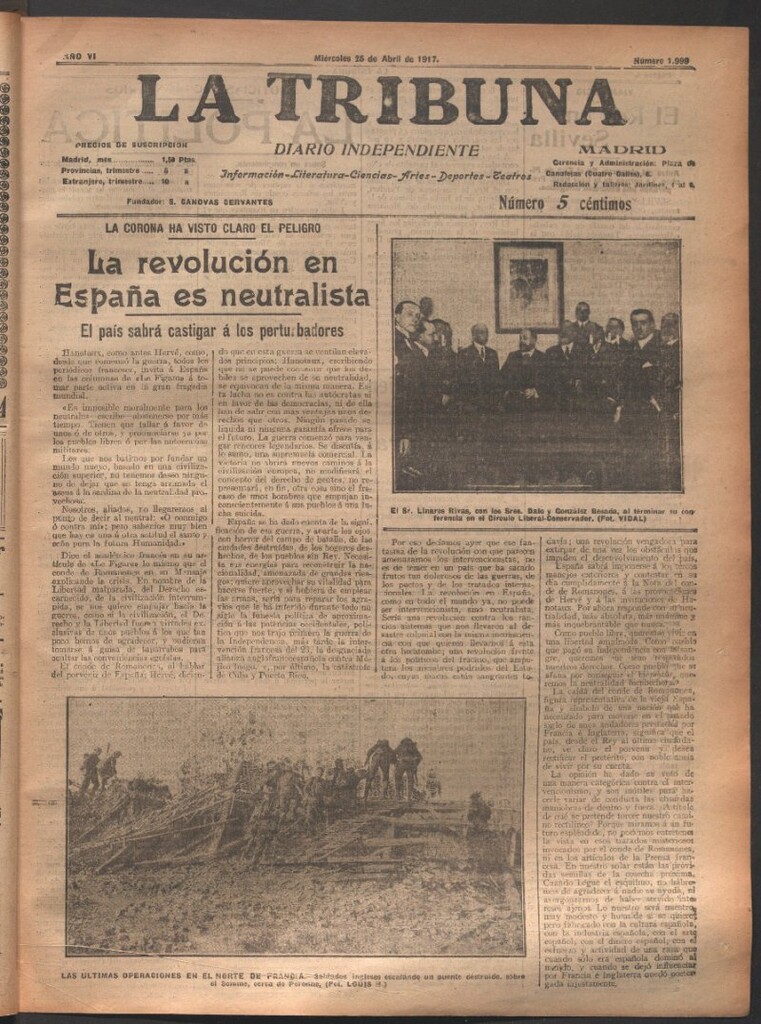 Miniatura de La Tribuna del 25 de abril de 1917