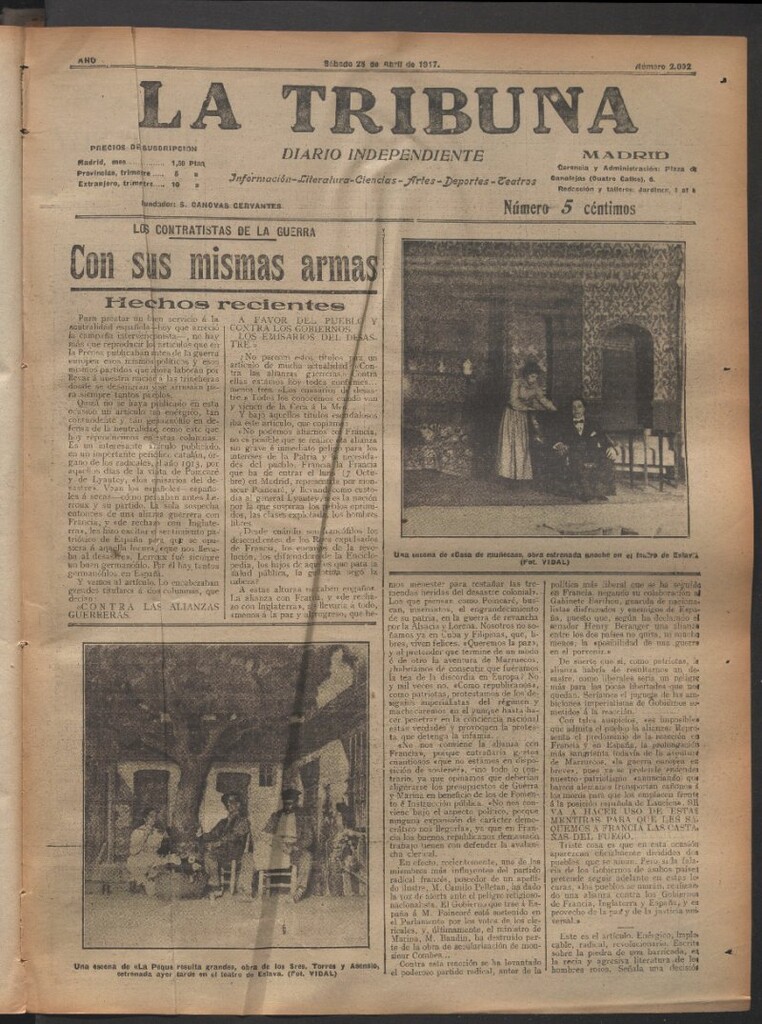 Miniatura de La Tribuna del 28 de abril de 1917