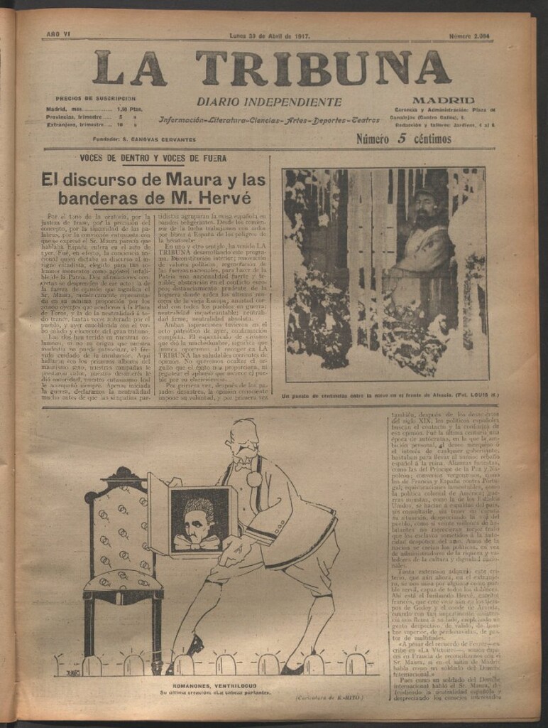 Miniatura de La Tribuna del 30 de abril de 1917