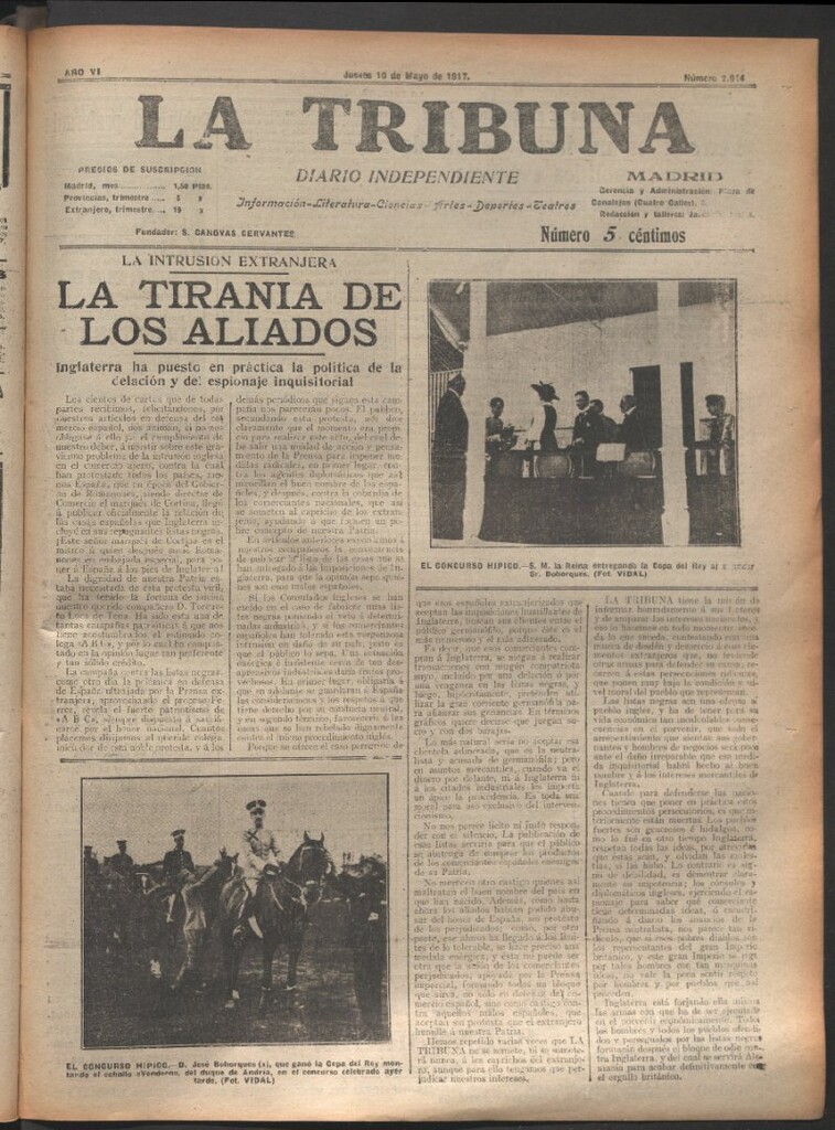 Miniatura de La Tribuna del 10 de mayo de 1917