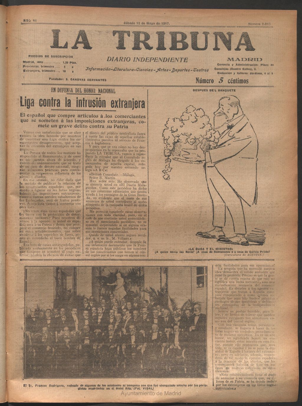 Miniatura de La Tribuna del 12 de mayo de 1917
