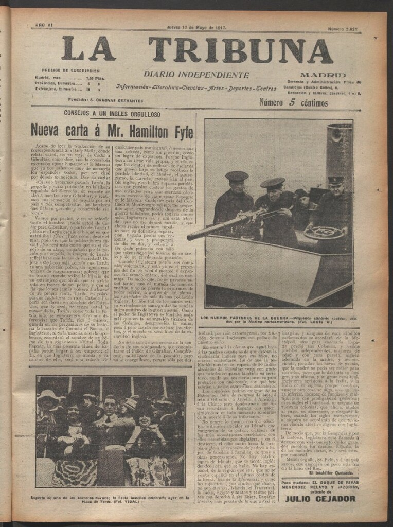 Miniatura de La Tribuna del 17 de mayo de 1917