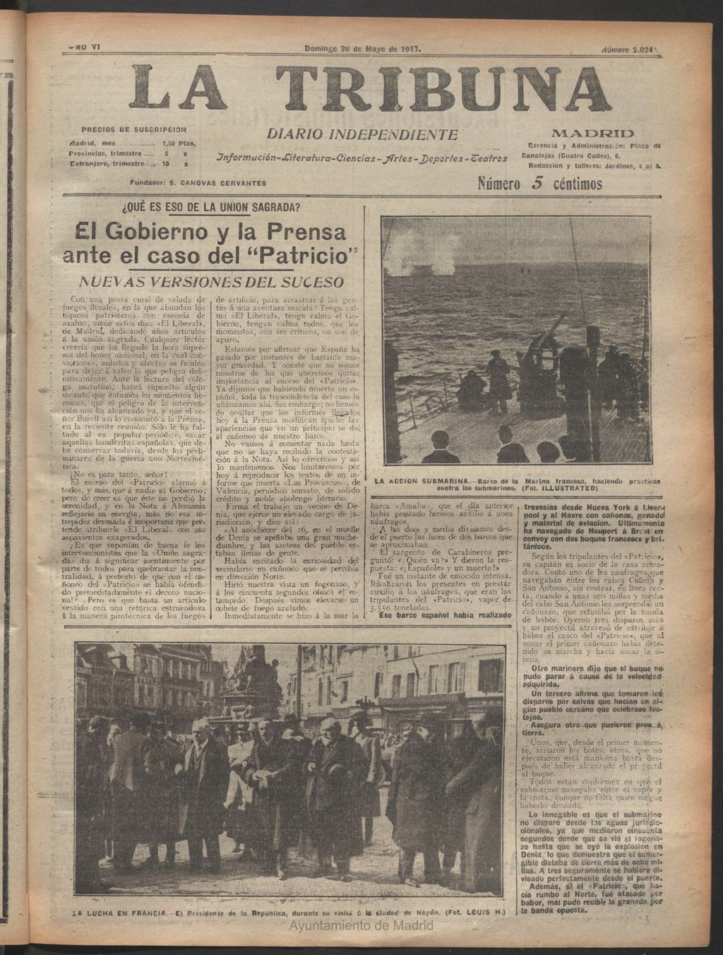 Miniatura de La Tribuna del 20 de mayo de 1917