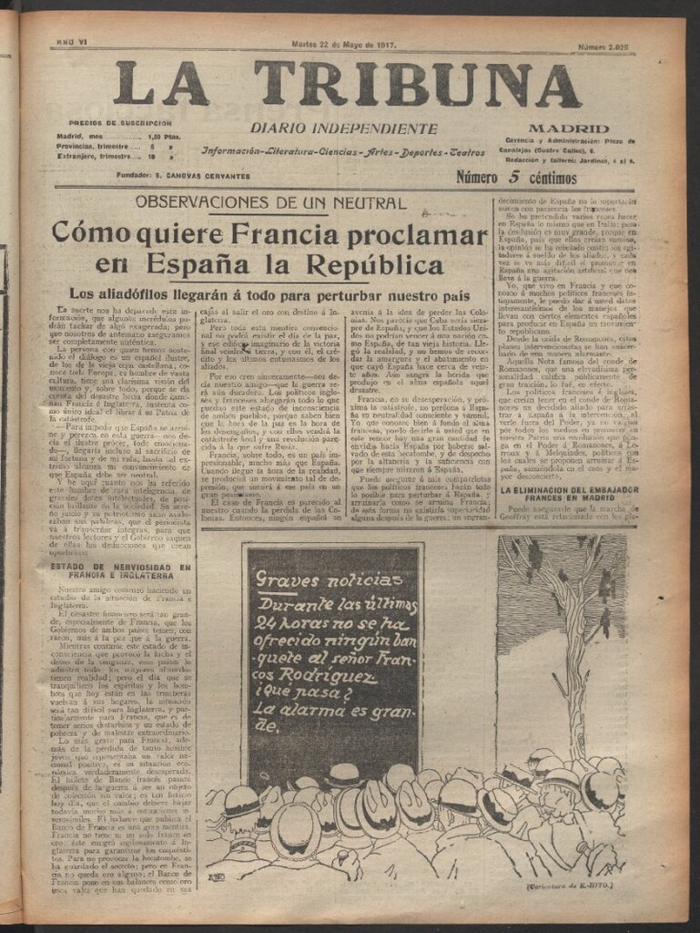 Miniatura de La Tribuna del 22 de mayo de 1917