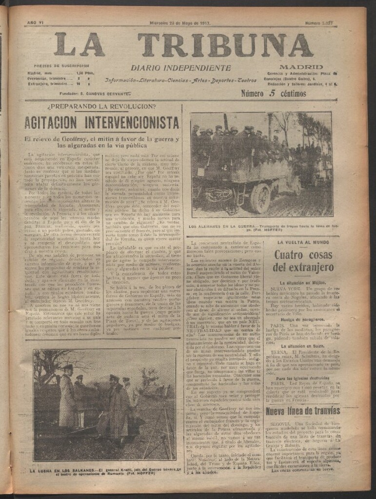Miniatura de La Tribuna del 23 de mayo de 1917