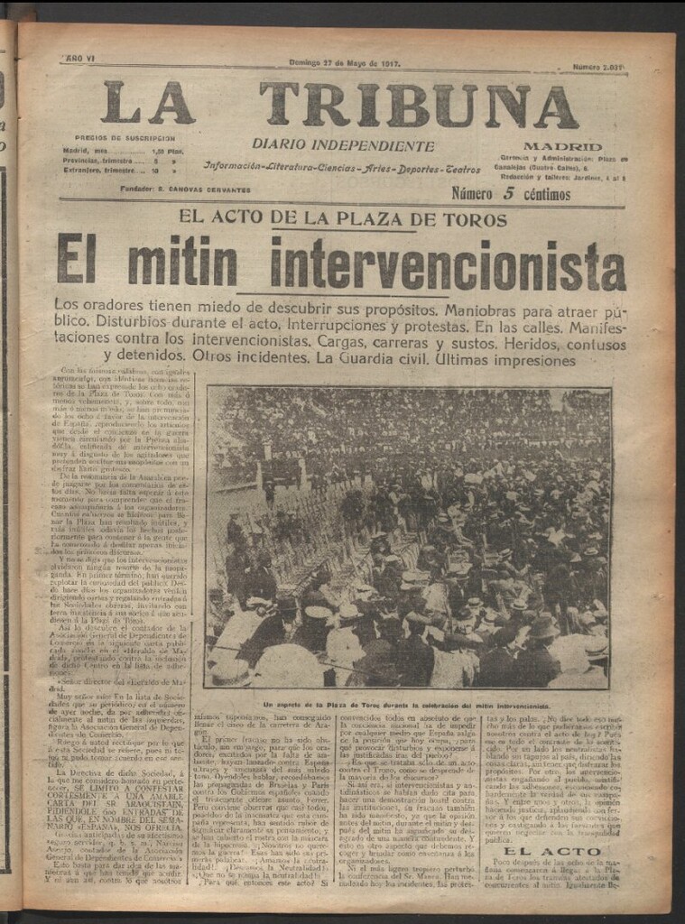 Miniatura de La Tribuna del 27 de mayo de 1917