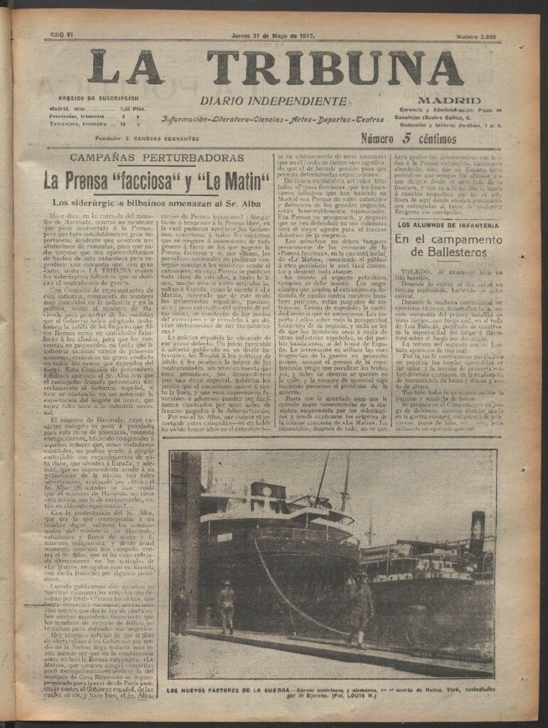 Miniatura de La Tribuna del 31 de mayo de 1917