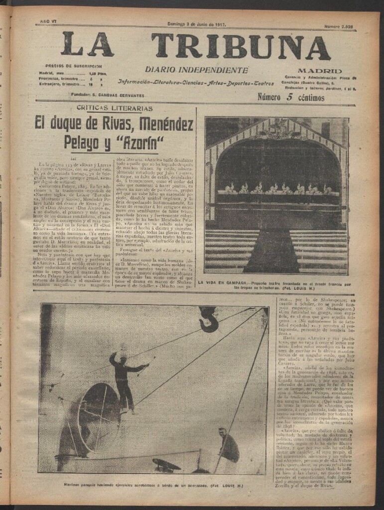 Miniatura de La Tribuna del 3 de junio de 1917