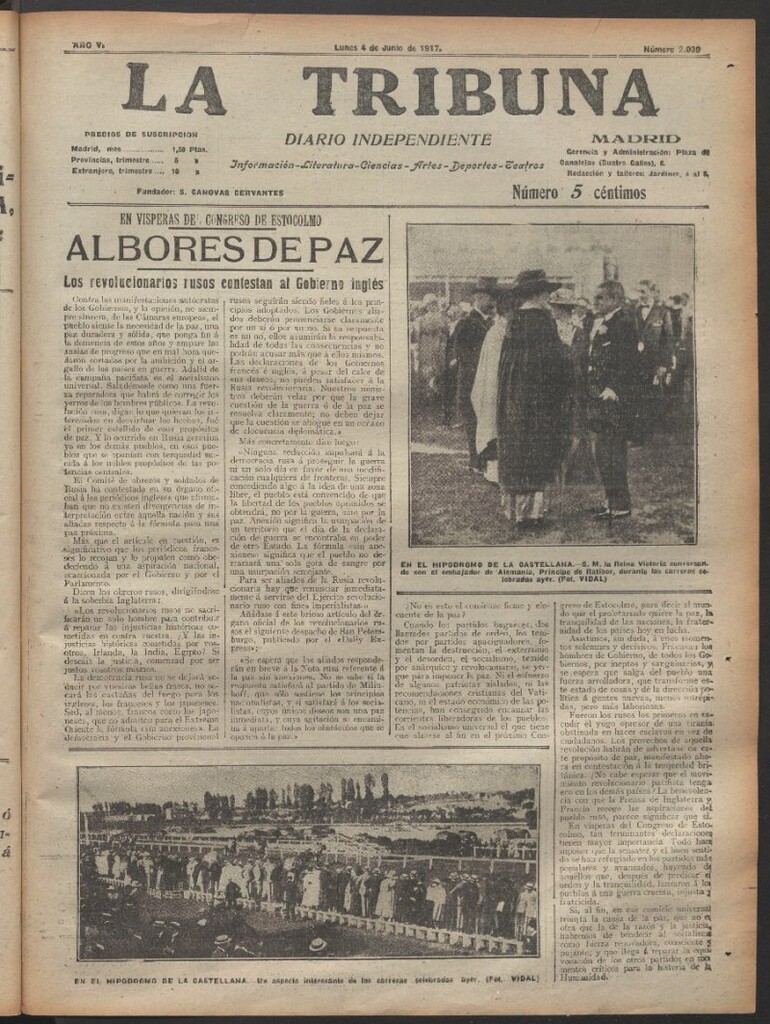 Miniatura de La Tribuna del 4 de junio de 1917