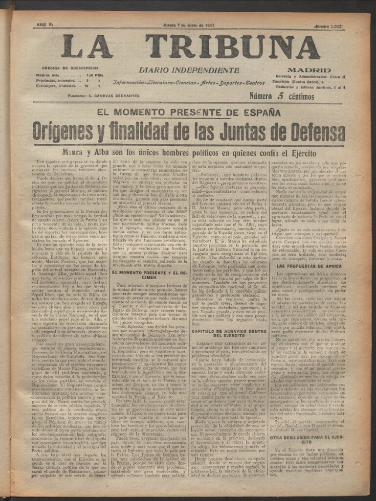 Miniatura de La Tribuna del 7 de junio de 1917