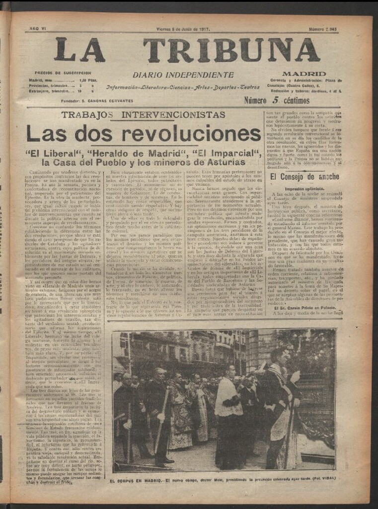 Miniatura de La Tribuna del 8 de junio de 1917