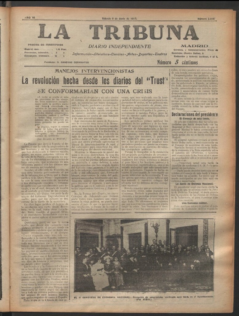 Miniatura de La Tribuna del 9 de junio de 1917